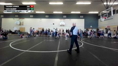 49 lbs 3rd Place Match - Tucker Latimer, Challis Blackheart Wrestling Club vs Jace Gilbert, Declo Stingers