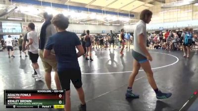 120+130 Semifinal - Kenley Brown, Blackman High School Wrestling vs Adalyn Fowls, Unattached