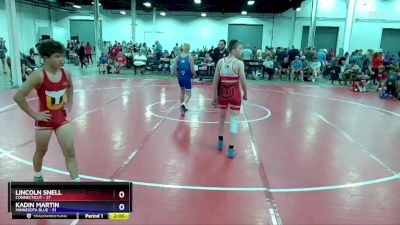 136 lbs Quarters & 1st Wb (16 Team) - Lincoln Snell, Connecticut vs Kadin Martin, Minnesota Blue