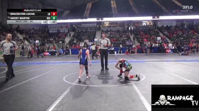90 lbs Cons. Round 2 - Jaicey Martin, Neodesha vs Gracelynn Lucas, Lucas Wrestling