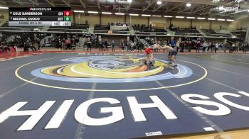 132 lbs Consi Of 8 #2 - Cole Sanderson, Coventry vs Michael Cuoco, Scituate