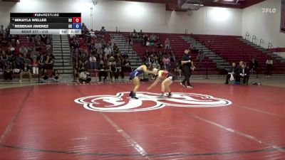 110 lbs 1st Place Match - Mikayla Weller, Bakersfield College vs Rebekah Jimenez, Cerritos College