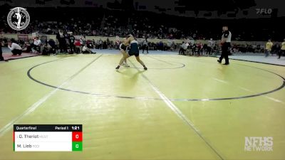 6A - 110 lbs Quarterfinal - DeKadence Theriot, MUSTANG vs Marli Lieb, PONCA CITY