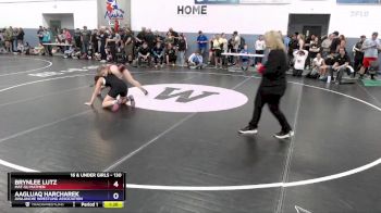 130 lbs Semifinal - Brynlee Lutz, Mat-Su Matmen vs Aagluaq Harcharek, Avalanche Wrestling Association