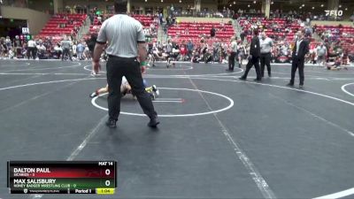 90 lbs Round 1 (6 Team) - Max Salisbury, Honey Badger Wrestling Club vs Dalton Paul, Sicarios