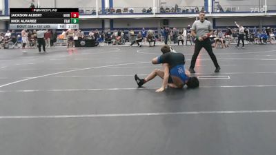 157 lbs Consi Of 32 #2 - Jackson Albert, George Mason - UnAttached vs Nick Alvarez, F&m