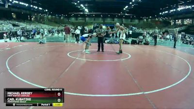 144 lbs Cons. Round 6 - Cael Kubatzke, Fernandina Beach vs Michael Kersey, First Baptist (Naples)