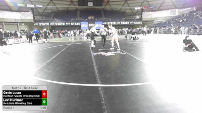 144 lbs Cons. Semis - Gavin Lucas, Hanford Tyrants Wrestling Club vs Levi Hurliman, No Limits Wrestling Club