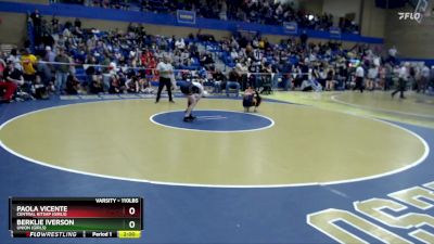 110lbs Champ. Round 2 - Berklie Iverson, Union (Girls) vs Paola Vicente, Central Kitsap (Girls)