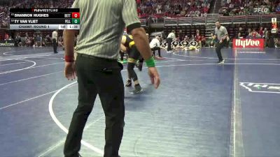 3A-165 lbs Champ. Round 1 - Shannon Hughes, Bettendorf vs Ty Van Vliet, Pella