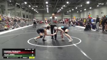 127 lbs Quarterfinal - Phoenix Probasco, South Central Punishers vs Olive Jones, Lawrence Elite Wrestling Club
