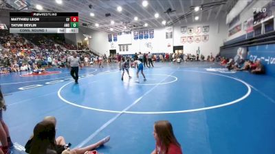 100 lbs Cons. Round 1 - Matthieu Leon, CY Middle School vs Tatum Devlin, Alliance Middle School