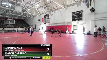 133 lbs Semifinal - Andrew Diaz, Victor Valley College vs Mason Carrillo, Moorpark CCC