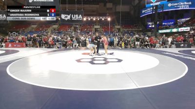 130 lbs Cons. Sub-semis - Ginger Majurin, MI vs Anastasia Rodnikova, IL