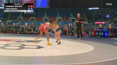 100 lbs Cons. Rd Of 16 - Hananeel Gregoire, FL vs Noah Kovach, TX