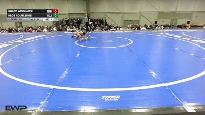 75 lbs Semifinal - Khloe Weisinger, Team Washington K-6 vs Kloe Routledge, Oklahoma Mafia Girls K-6