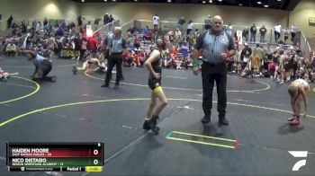 65 lbs Quarterfinals (8 Team) - Haiden Moore, East Kansas Eagles vs Nico Distasio, Region Wrestling Academy