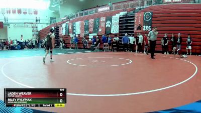 106 lbs Cons. Round 1 - Riley Pylypiak, Highland (Medina) vs Jaden Weaver, Maple Hights