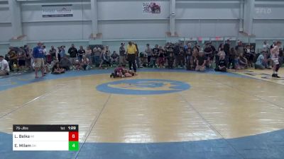 75-J lbs Consi Of 16 #1 - Landon Belka, MI vs Elijah Milam, OH