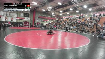 125 lbs Cons. Round 6 - Amy Cerrantes, Mission Viejo vs SAPPHIRE SHAFER, Colony