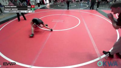 75 lbs Rr Rnd 1 - Olivia Reeves, Wyandotte Youth Wrestling vs Paizley Minter, Wagoner Takedown Club