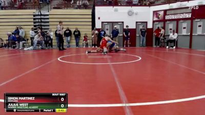 138 lbs Cons. Round 7 - Julius West, Warren Wrestling Academy vs Simon Martinez, Highland