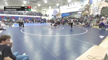 106 lbs 1st Place Match - Tristan Mendenhall, Post Falls vs Lowden White, Kellogg