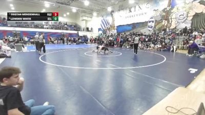 106 lbs 1st Place Match - Tristan Mendenhall, Post Falls vs Lowden White, Kellogg