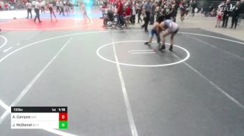 130 lbs Quarterfinal - Alyssa Campos, San Luis Valley WC vs Jackson McDaniel, Betterman Elite