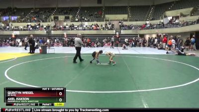 45 lbs Round 1 - Axel Isakson, Pardeeville Youth Wrestling vs Quintyn Wiegel, DC Elite