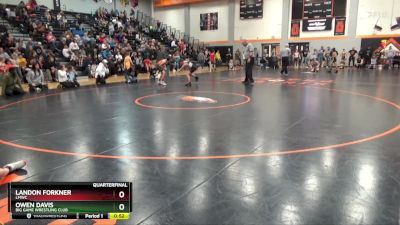 N-8 lbs Quarterfinal - Owen Davis, Big Game Wrestling Club vs Landon Forkner, LMWC