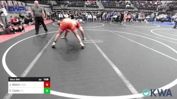 195 lbs Semifinal - Jerry Welch, Harrah Little League Wrestling vs Cash Coats, F-5 Grappling