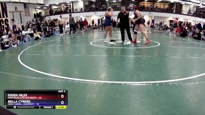 180 lbs Round 5 (16 Team) - Maria Hiles, Frostburg Sate University vs Bella Cyrkiel, John Carroll University