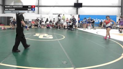 61 kg 3rd Place - Isabella Hernandez, NC United - W vs Ava Turner, Valkyrie Girls WC - W
