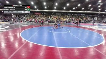 130 lbs Cons. Round 5 - Vayden Austin, Sheridan Wrestling Club vs Sophia Baker, Camel Kids Wrestling