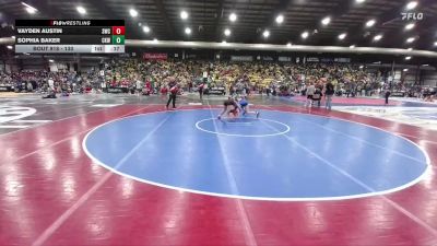130 lbs Cons. Round 5 - Vayden Austin, Sheridan Wrestling Club vs Sophia Baker, Camel Kids Wrestling