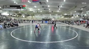 132 lbs 2nd Wrestleback (8 Team) - Ella Berg, Bartlett High School Girls vs Brooklyn Shacklett, Blackman High School Girls