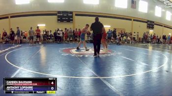 157 lbs Champ. Round 1 - Camden Baumann, Maurer Coughlin Wrestling Club vs Anthony Lopshire, The Fort Hammers Wrestling