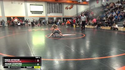 75 lbs Cons. Round 3 - Mason Stafford, Iowa City Wrestling Club vs Mack Vittetoe, Big Game Wrestling Club