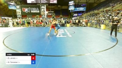 144 lbs Cons 16 #2 - Sawyer Jones, VA vs Gregory Torosian, CA