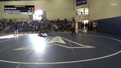 133 lbs Champ. Round 1 - Dylan Garcia, Victor Valley College vs Dominic Marquez, Cuesta College