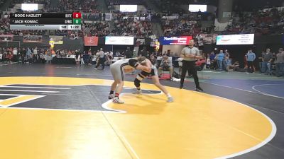 AA - 157 lbs Semifinal - Bode Hazlett, Butte vs Jace Komac, Great Falls / MSDB