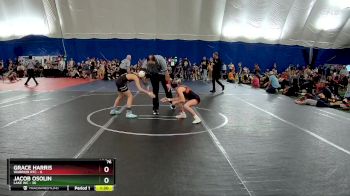 76 lbs Round 5 (6 Team) - Grace Harris, Warrior RTC vs Jacob Osolin, Lake WC