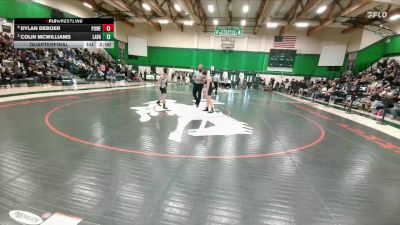 126 lbs Quarterfinal - Colin McWilliams, Lander Valley vs Dylan DeBoer, Powell