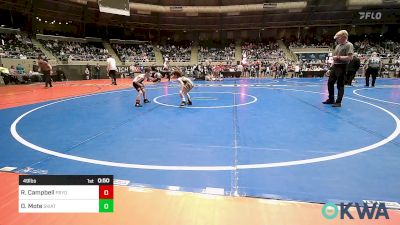 49 lbs Round Of 64 - Ryker Campbell, Pryor Tigers vs Dean Mote, Skiatook Youth Wrestling
