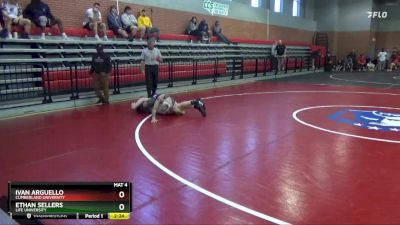 133 lbs Quarterfinal - Ethan Sellers, Life University vs Ivan Arguello, Cumberland University