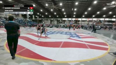 130 lbs Quarterfinal - Gunner Schreiber, South Dakota vs John Boes, Stanley County AAU