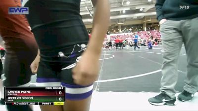 65 lbs Cons. Round 3 - Sawyer Payne, Holcomb vs Jocelyn Gibson, Piper