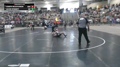 A 120 lbs Champ. Round 1 - Jacob Stinnett, Upperman High School vs Joseph McCutcheon, Cheatham Co. Central High School