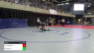 95 lbs Round Of 16 - Dominic Esposito, Columbia vs Bentley Elliott, Milford